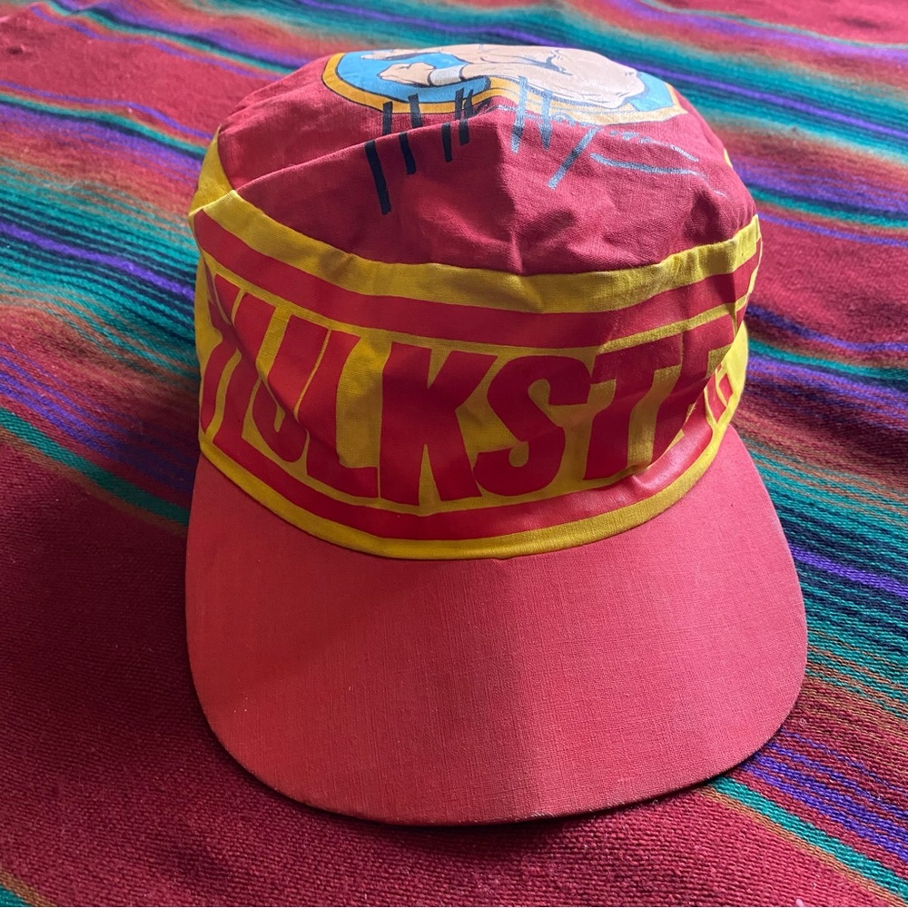 VTG 91’ WWF Hulk Hogan Hulkster Painters Cap hat. Elastic back. USA. 7.5”x 7” - Picture 2 of 14
